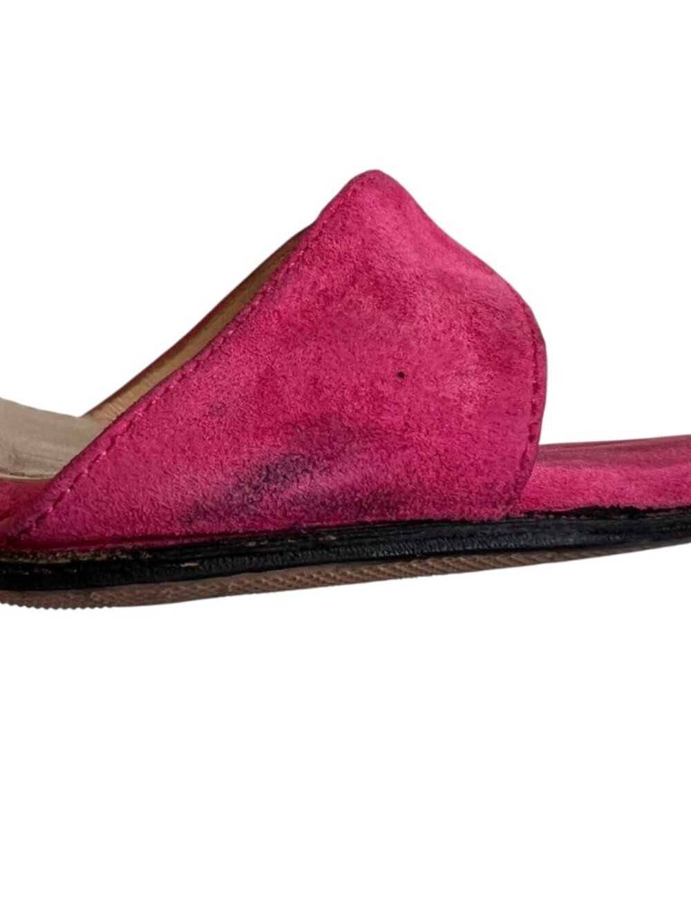 Prada high heel sandals pink suede 37.5 square toe ankle strap - Picture 13 of 15